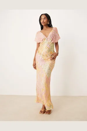 Never Fully Dressed Metallic boho maxi dress in -Multi