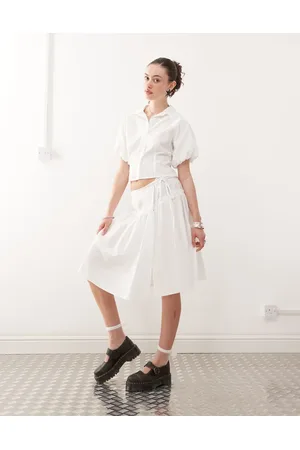 COLLUSION Drop waist poplin skirt in (part of a set)