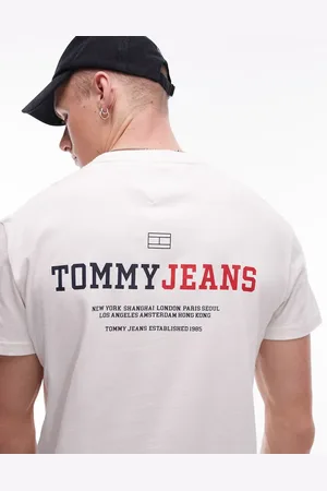 Tommy Hilfiger Varsity back print graphic t-shirt in off white