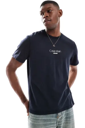 Calvin Klein Small central logo t-shirt in navy
