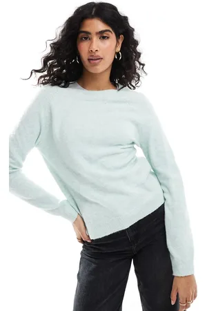 ONLY Crew neck jumper in light mint green