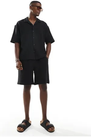 Pull&Bear Textured towelling shorts in (part of a set)