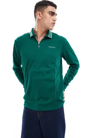 adidas Long sleeve polo in green
