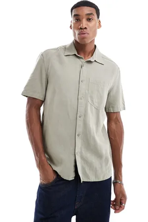 River Island Linen look shirt in sage