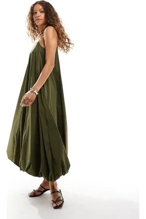 Ghospell Bubble midaxi dress in -Green