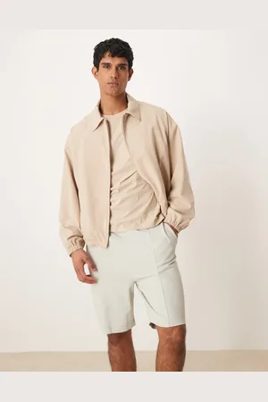 ASOS Slim pique shorts in grey
