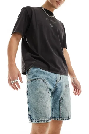 Guess Denim carpenter shorts in midwash