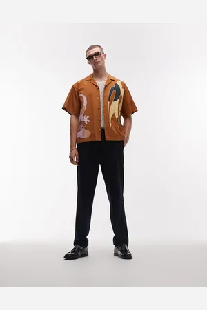 Topman Seersucker tapered pants in