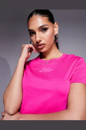 HUGO BOSS Delanor baby t-shirt in pink with logo