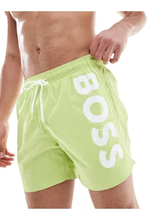 HUGO BOSS BOSS Octopus logo swim shorts in bright green