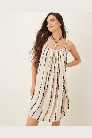 JDY Textured sleeveless mini dress with abstract print in -Neutral