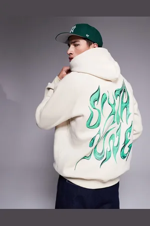 Sixth June Chrome logo back print hoodie in -White