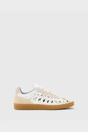 AllSaints Velma leather woven sneakers in