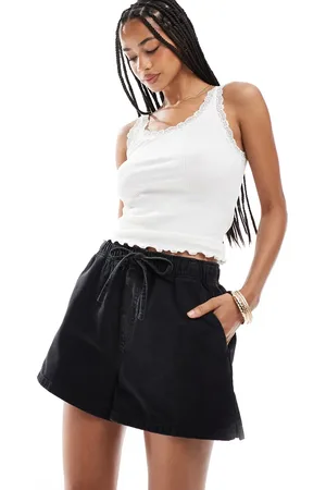 ASOS Denim pull on shorts in wash