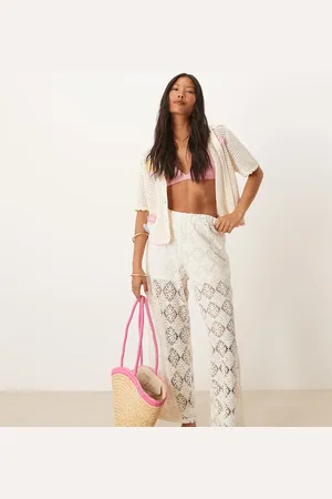JDY Crochet wide leg pants with shorts insert in