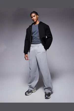 Bershka Wide leg trackies in washed