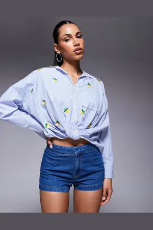 River Island Long sleeve stripe shirt in light