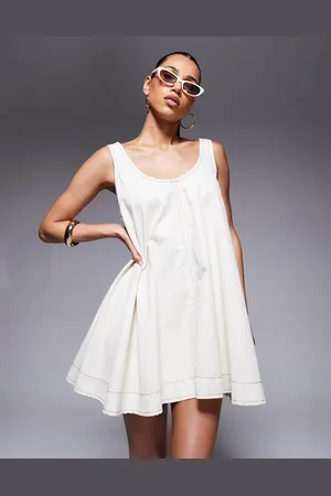 River Island Swing mini dress in -White