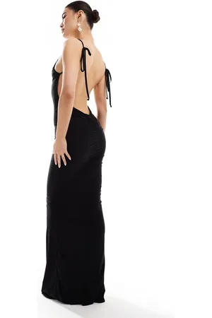 Missyempire Missy Empire ruched low back maxi dress in