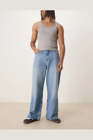 Reclaimed Baggy wide denim jeans in -Blue
