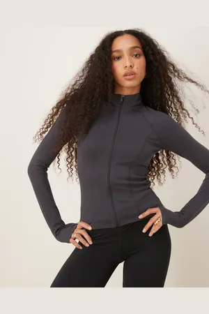 Gina Tricot Soft Touch sports seamless zip up jacket in