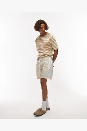 Parlez Copa contrast panel relaxed shorts in