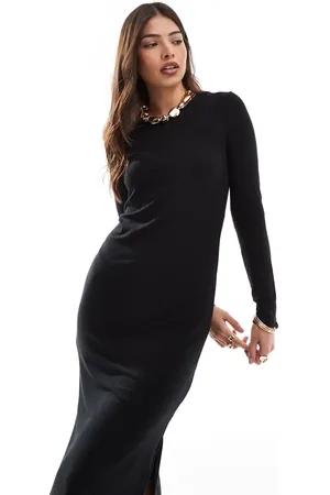Pieces® Scoop neck bodycon midi dress in