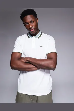 HUGO BOSS Paddy Heritage logo tipped jersey polo in