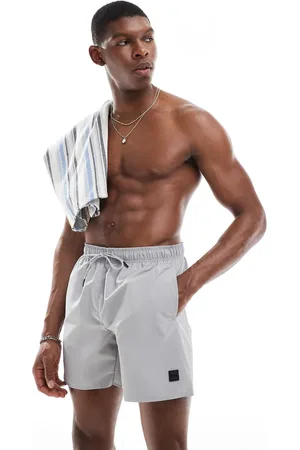 HUGO BOSS BOSS Dive swim shorts with cargo pockets in grey
