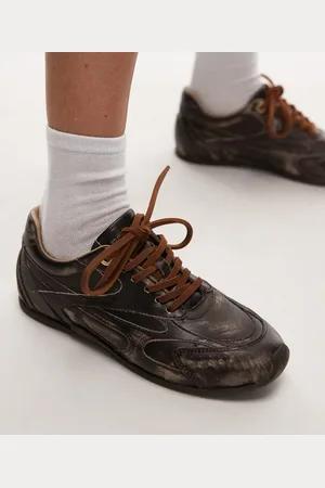 Bronx Myr-aa sneakers in vintage brush off leather-Brown