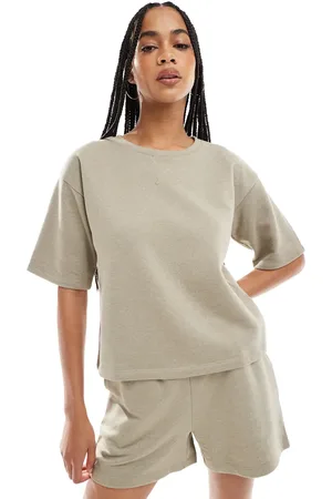VERO MODA Short sleeved sweat top in (part of a set)-Neutral