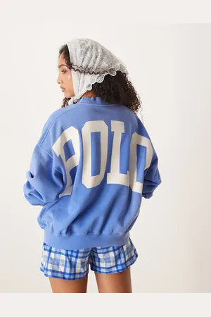 Ralph Lauren Looser fit back print sweatshirt in blue