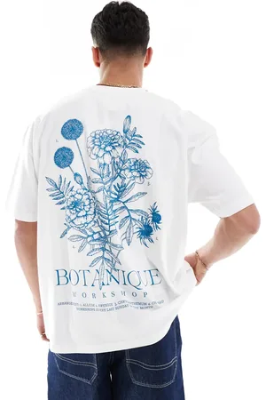 ASOS Oversized t-shirt with floral graphic in white