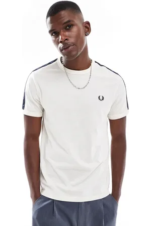 Fred Perry Tape ringer t-shirt in beige-Neutral