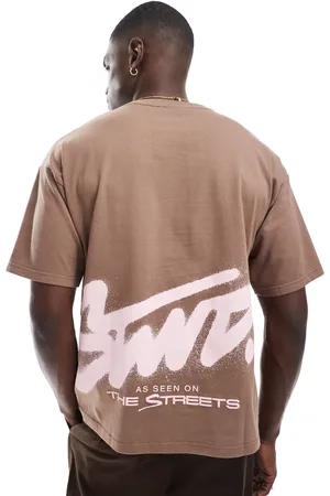 Pull&Bear STWD graffiti back graphic t-shirt in