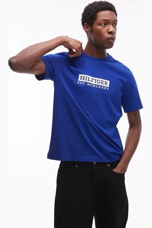 Tommy Hilfiger Large logo t-shirt in bright blue