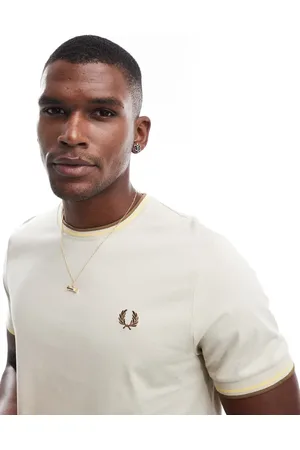 Fred Perry Twin tipped t-shirt in beige-Neutral