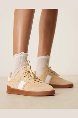 Ralph Lauren Heritage Aera sneakers in beige with gum sole-Neutral