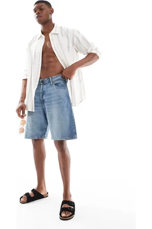 JACK & JONES Tony loose fit denim shorts in light blue wash