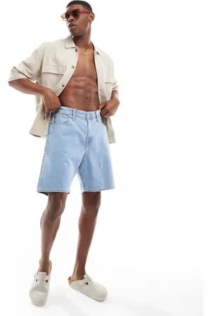 JJ Loose fit denim shorts in light blue wash