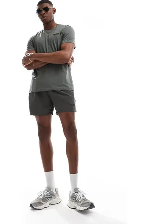 Emporio Armani Logo swim shorts in khaki (part of a set)-Green