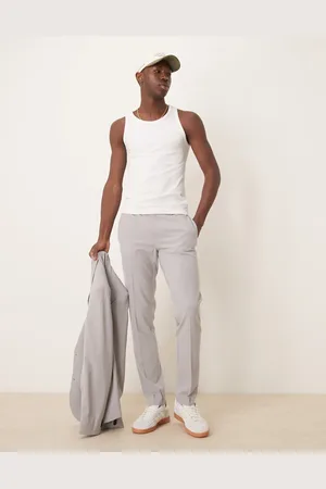 ASOS Four way stretch skinny fit suit pants in grey
