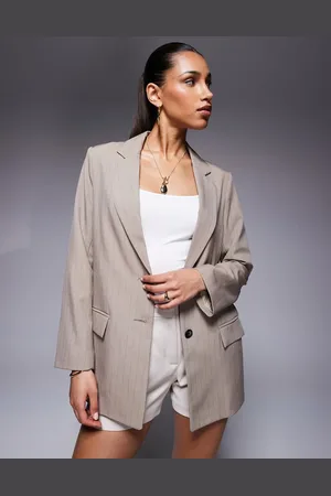 River Island Oversized blazer in -Neutral