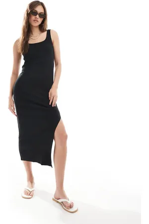 VERO MODA Ribbed midi tank dress in