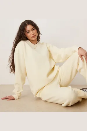 Gina Tricot Mix and Match relaxed sweatshirt in sorbet yellow