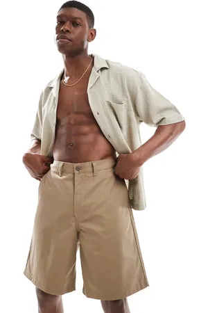 JACK & JONES Baggy heavy twill chino shorts in beige-Neutral