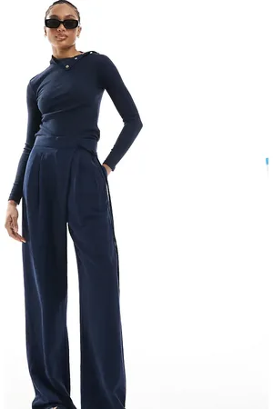 ASOS Tall tailored wrap tie pants with linen in