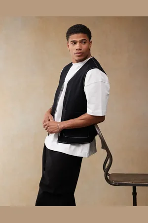 ASOS Utility vest with contrast stitch in