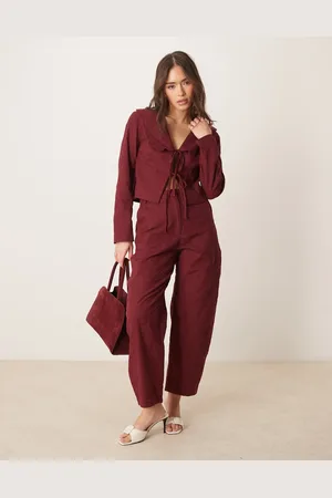 ASOS Tailored arch leg embroidered pants in (part of a set)