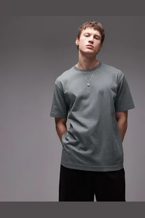 Topman Oversized washed t-shirt in -Green